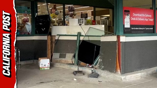 Man plows car into California grocery store, leaving 4 injured