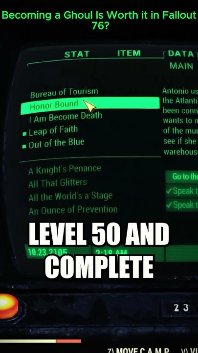 Becoming a Ghoul in Fallout 76