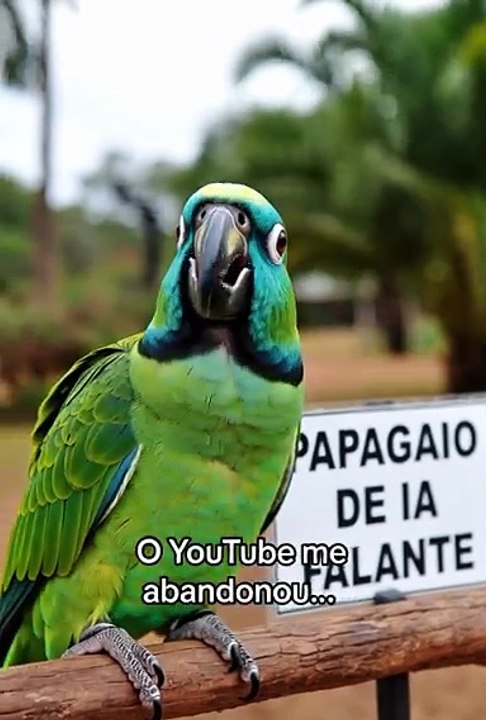 PAPAGAIO FALANDO QUE O YUOTUBE ME ABANDONOU