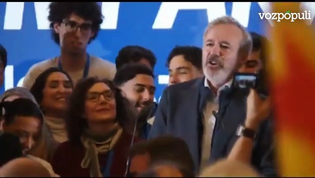 Azcón (PP) celebra haber ganado en Aragón con un PSOE que ha sacado el peor resultado en su historia