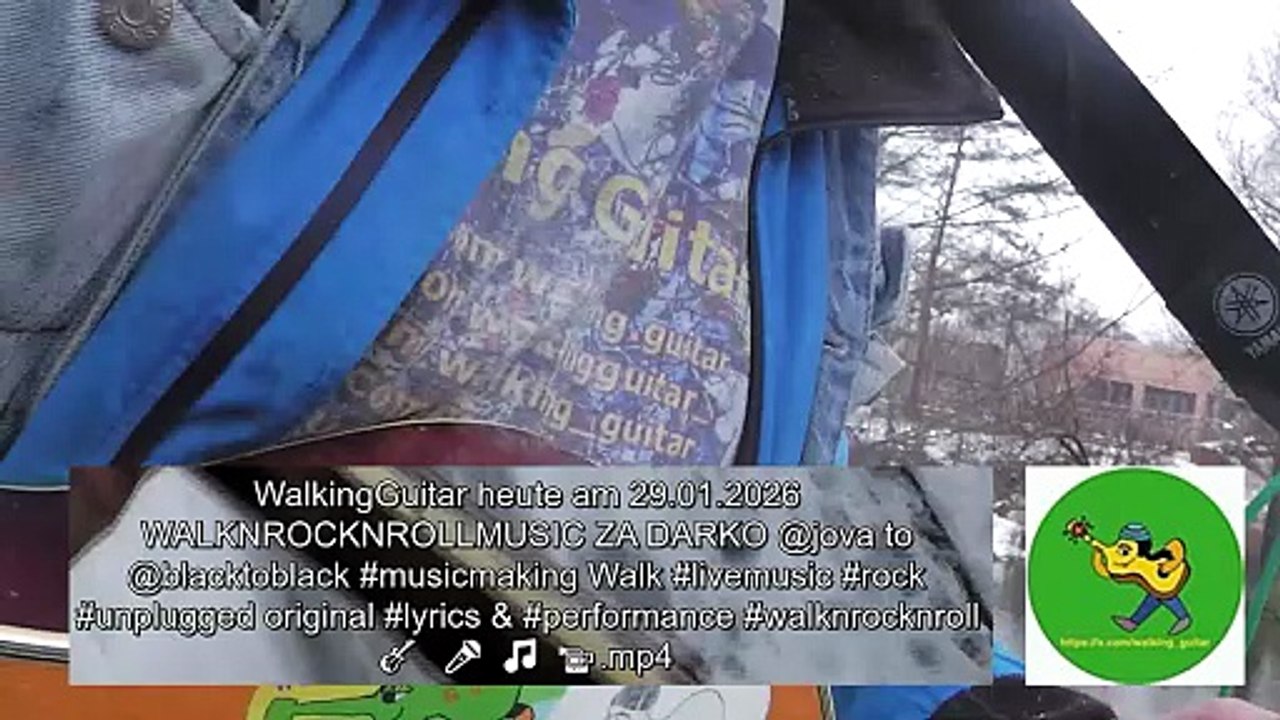 WalkingGuitar heute am 29.01.2026 WALKNROCKNROLLMUSIC ZA DARKO 🎸  🎤 🎵 📹