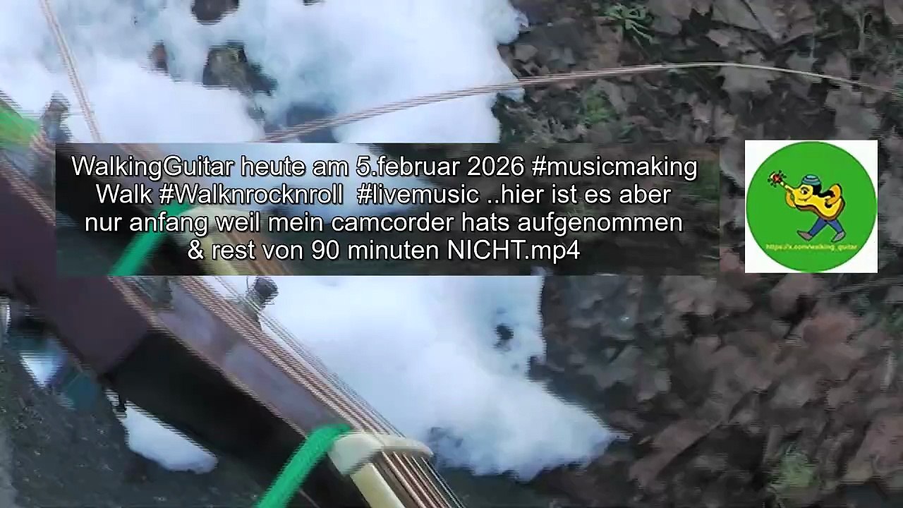 WalkingGuitar heute am 5.februar 2026 music-making Walk Walknrockn 🎸 🎤 🎵 📹 roll livemusic ..hier ist es aber nur anfang weil mein camcorder hats aufgenommen & rest von 90 minuten NICHT_edit