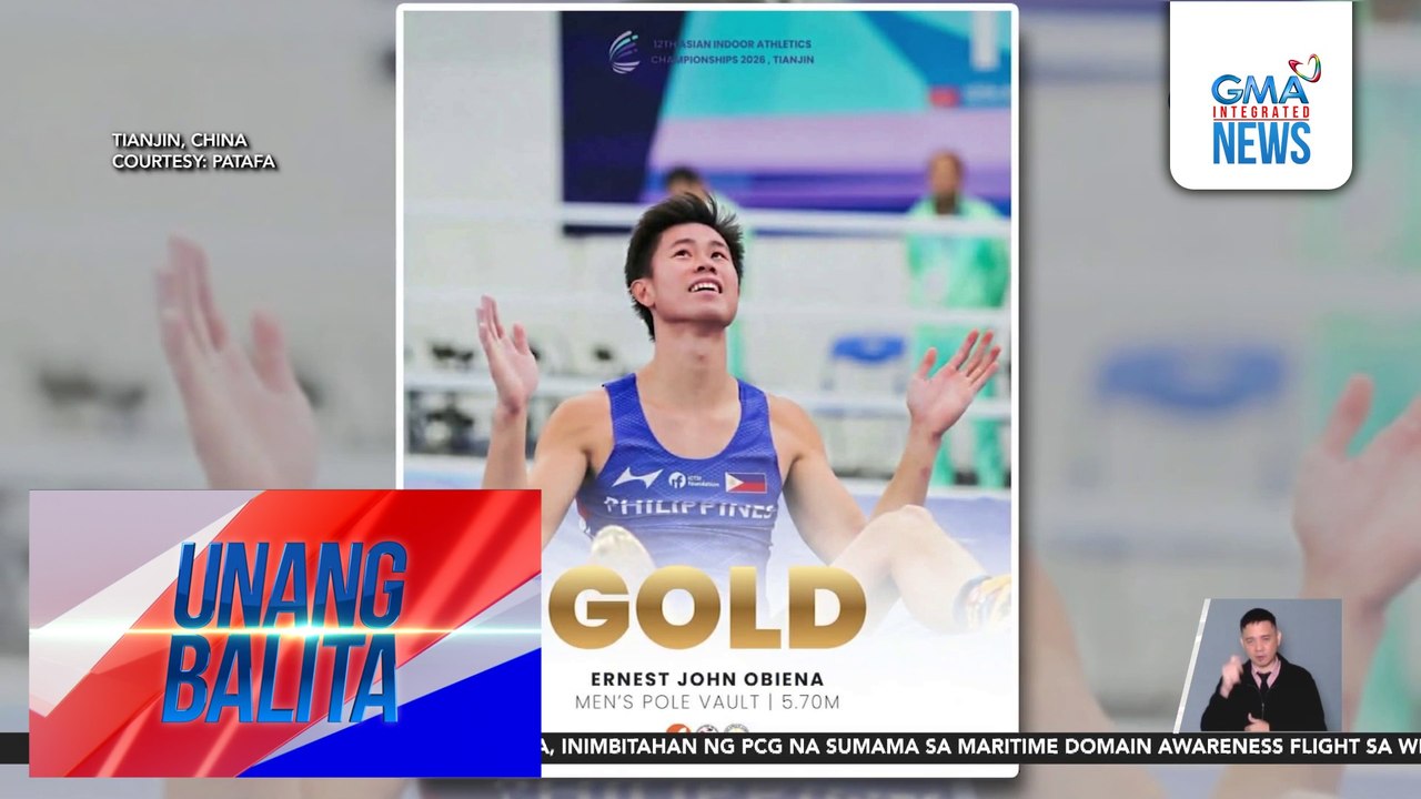 PHL pole vaulter EJ Obiena, panalo ng gold medal sa 12th Asian Indoor Athletics Championships | Unang Balita