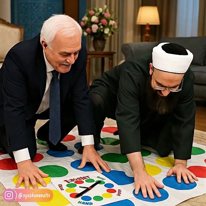 Nihat Hatipoğlu ve Cübbeli Ahmet Twister Oynuyor