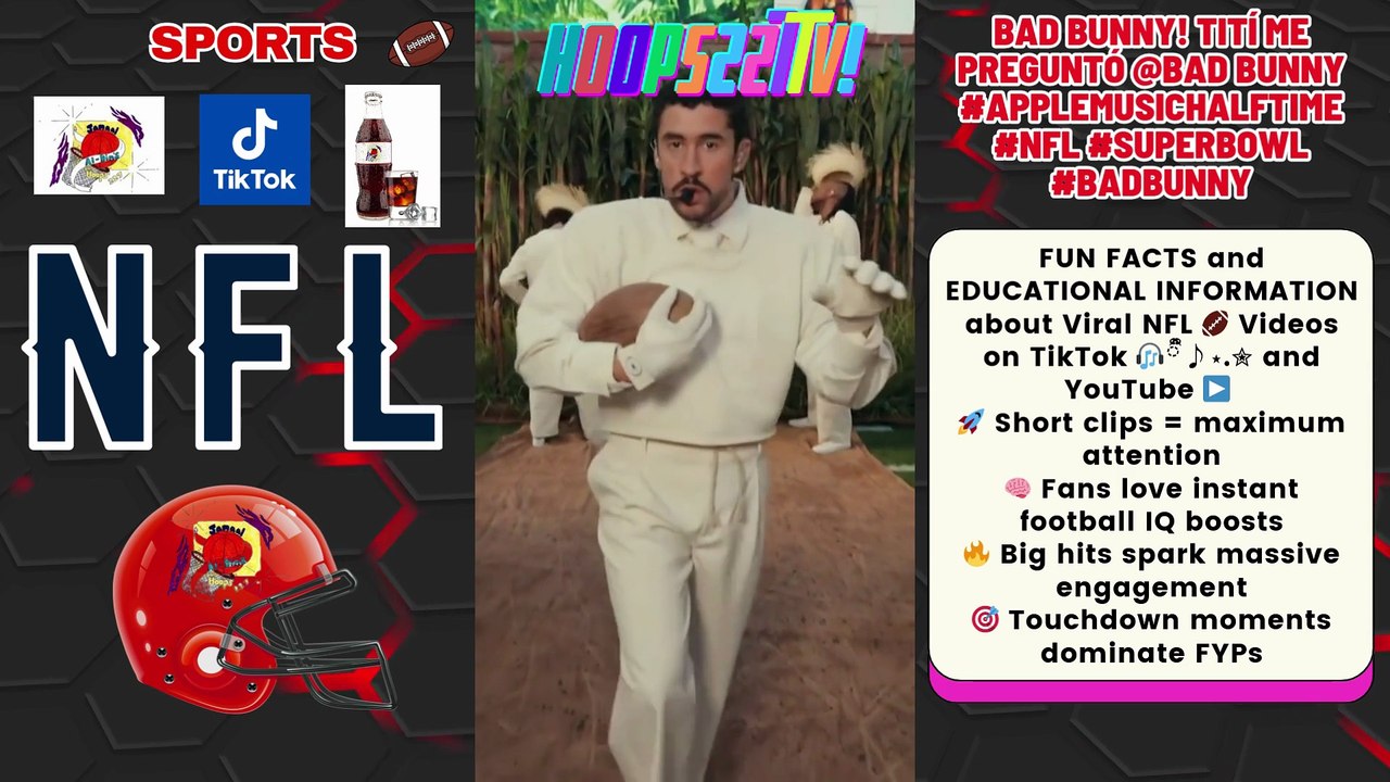 #NFL #TikTok #SuperBowl 🎧ྀི♪⋆.✮ Ep1 BAD BUNNY! Tití Me Preguntó @Bad Bunny Super Bowl #AppleMusicHalftime