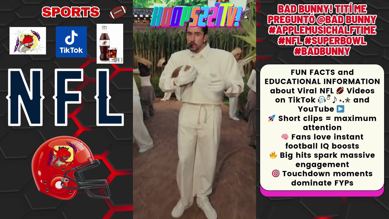#NFL #TikTok #SuperBowl 🎧ྀི♪⋆.✮ Ep2 BAD BUNNY! Tití Me Preguntó @Bad Bunny Super Bowl #AppleMusicHalftime