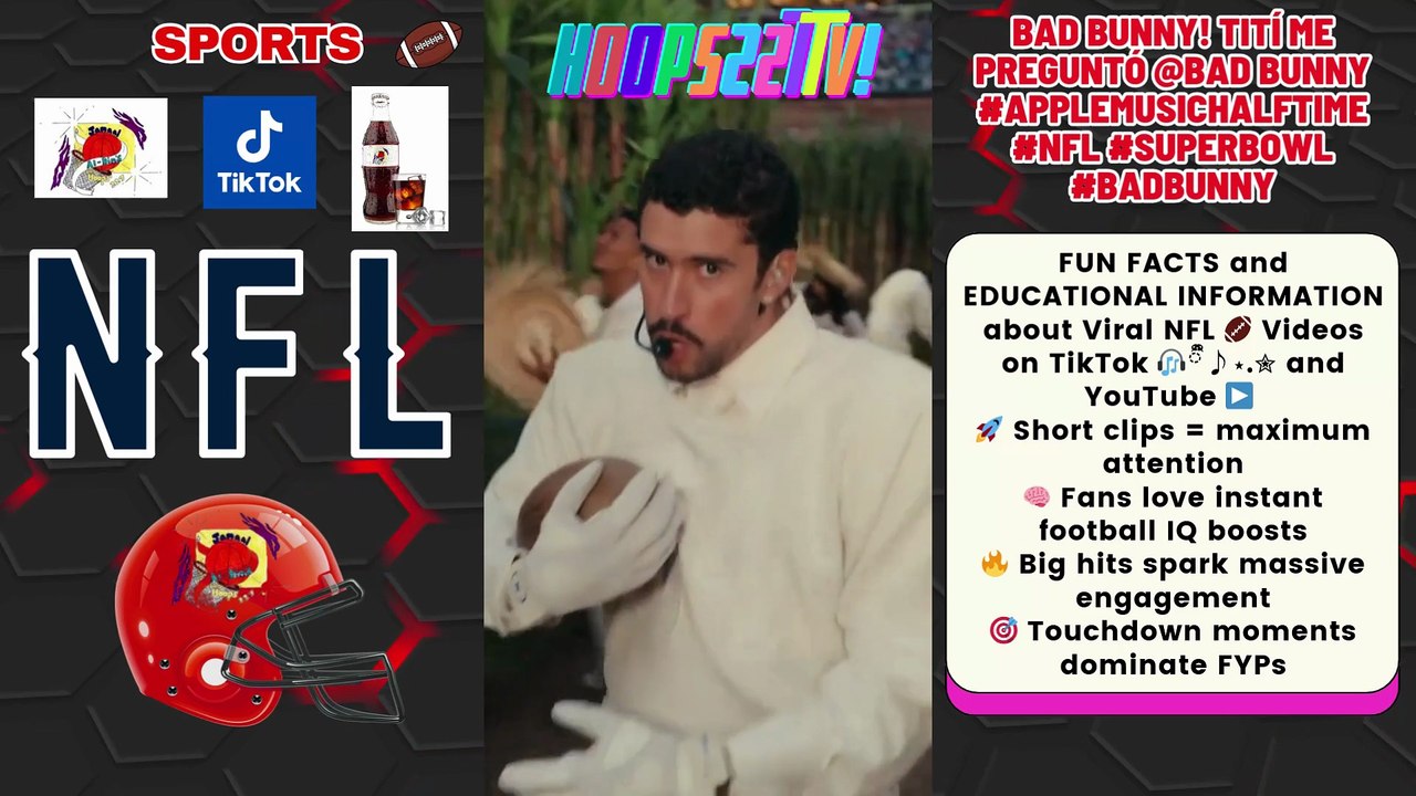 #NFL #TikTok #SuperBowl 🎧ྀི♪⋆.✮ Ep3 BAD BUNNY! Tití Me Preguntó @Bad Bunny Super Bowl #AppleMusicHalftime