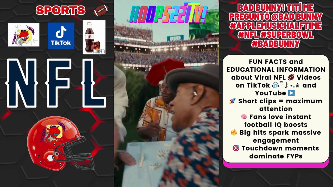 #NFL #TikTok #SuperBowl 🎧ྀི♪⋆.✮ Ep5 BAD BUNNY! Tití Me Preguntó @Bad Bunny Super Bowl #AppleMusicHalftime