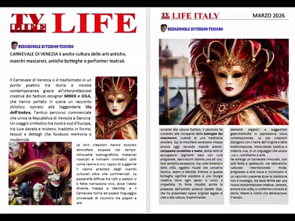 CARNEVALE DI VENEZIA è anche cultura delle arti