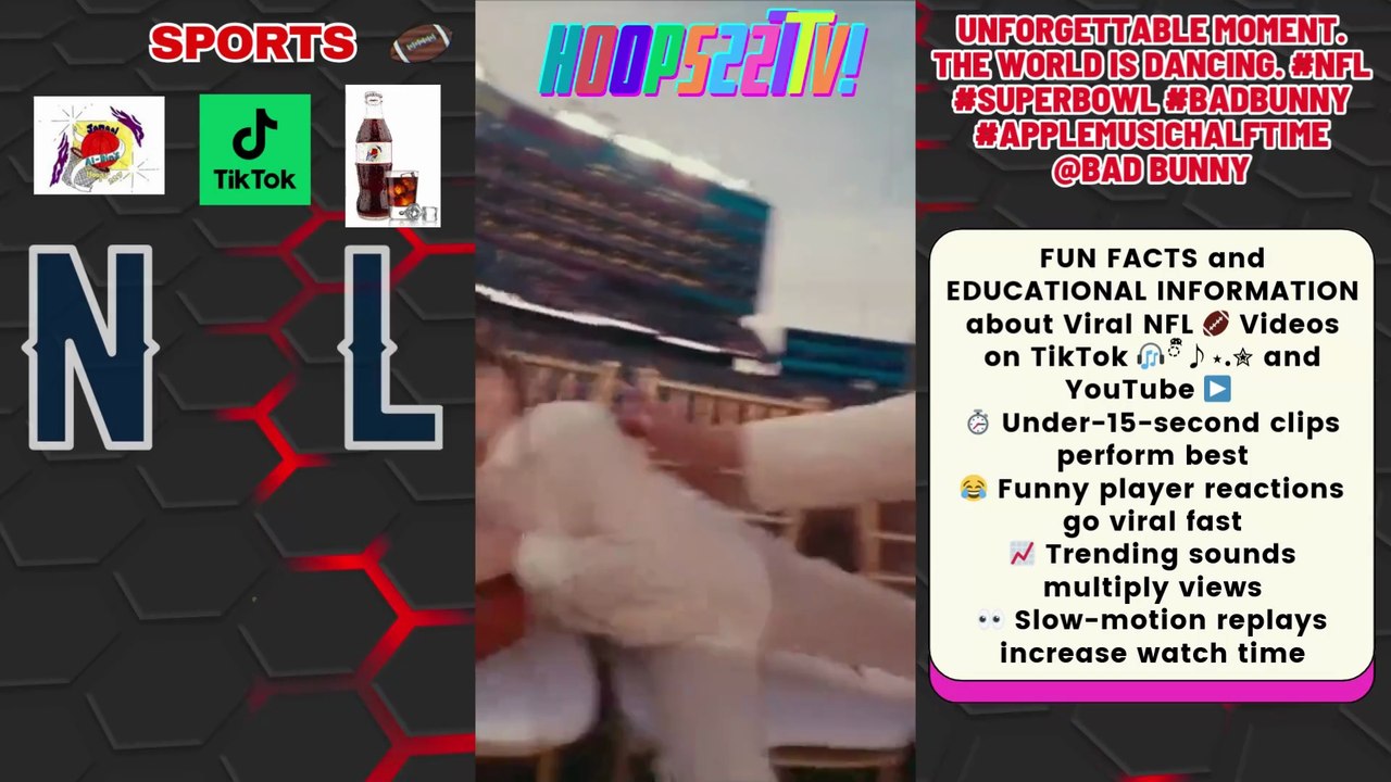 #NFL #TikTok #SuperBowl 🎧ྀི♪⋆.✮ Ep4 Unforgettable moment. The world is dancing. #nfl #superbowl #badbunny #applemusichalftime @Bad Bunny