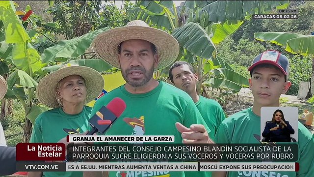 Consejo Campesino de la parroquia Sucre impulsa el desarrollo productivo de rubros alimenticios