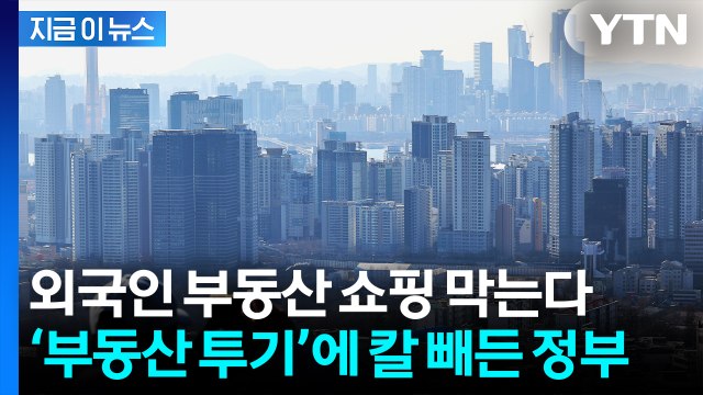 외국인 부동산 쇼핑 막는다 ...부동산 투기에 칼 빼든 정부 [지금이뉴스] / YTN