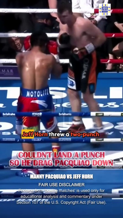 Manny Pacquiao BREAKS FREE! But Jeff Horn keeps PULLING HIM DOWN!