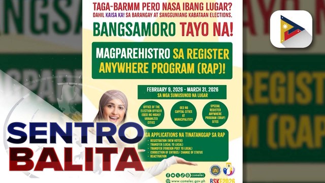 Voter Registration para sa BARMM Parliamentary Elections, ipinagpatuloy na simula ngayong araw ayon sa COMELEC