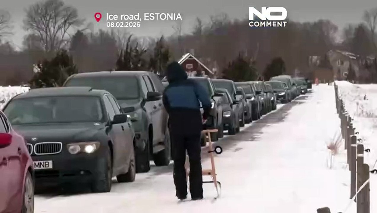 Ice road opens between Estonia's largest islands as ferries struggle with sea ice