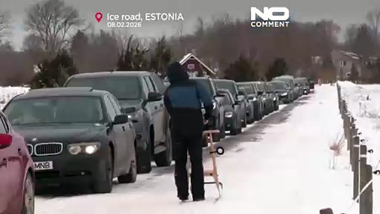 Ouverture d'une route de glace entre les deux plus grandes îles d'Estonie