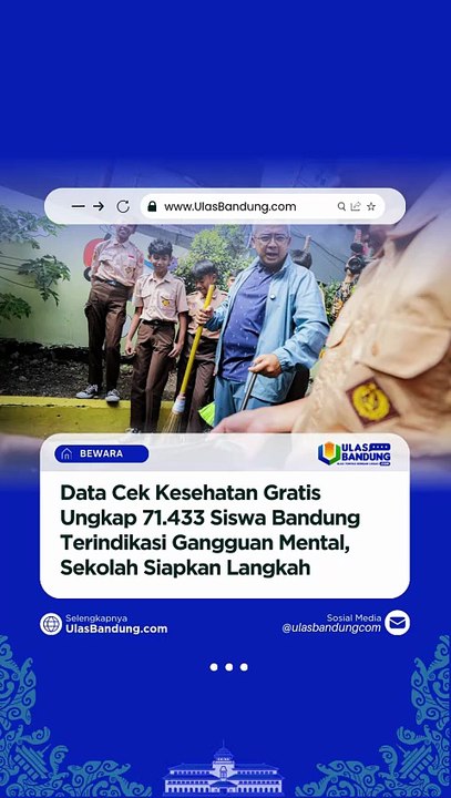 71.433 Siswa Bandung Terindikasi Gangguan Mental, Sekolah Perkuat Bimbingan Konseling