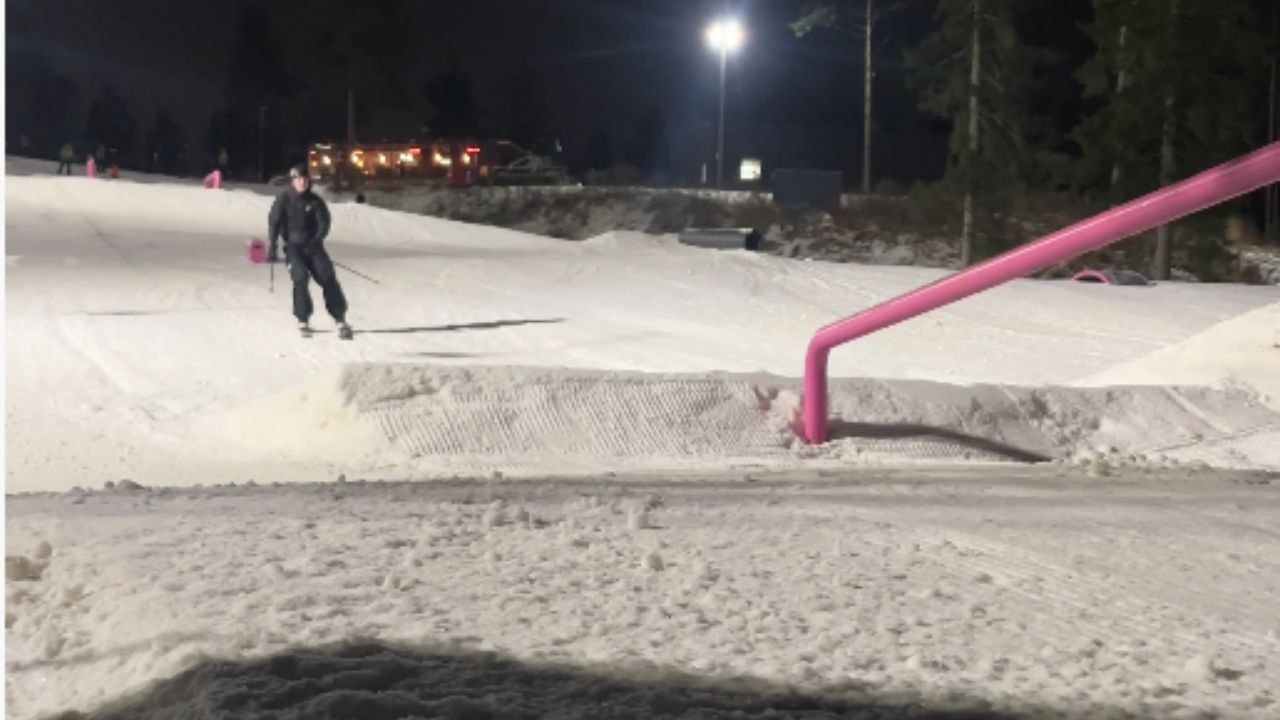 Skiing fail: Skier hypes up a perfect trick but...