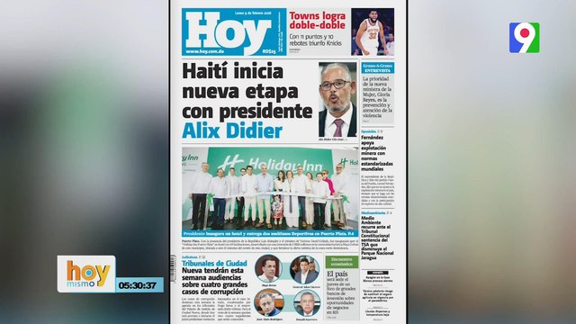 Titulares prensa dominicana lunes 09 de febrero 2026 | Hoy Mismo