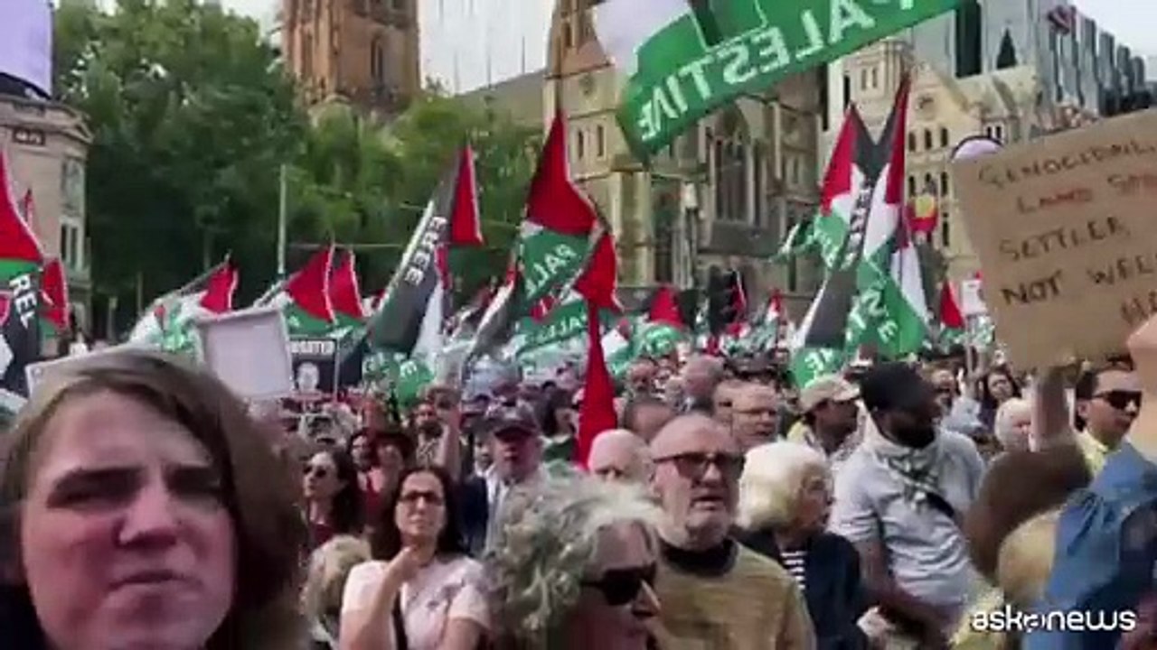 Australia, protesta pro-palestinese contro visita presidente Israele
