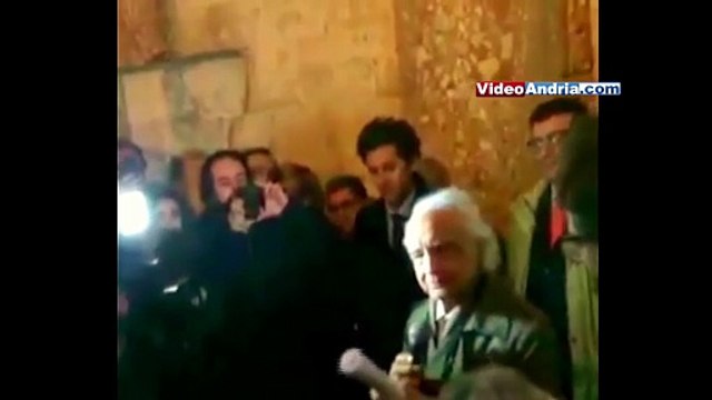 Il prof. Zichichi visita Castel del Monte (Andria) per la mostra su Fibonacci e il numero aureo