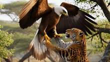 Sky vs Tree Hunter – Leopard vs Eagle