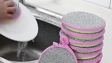 Double Side Dishwashing Sponge | Viral Kitchen Cleaning Tool