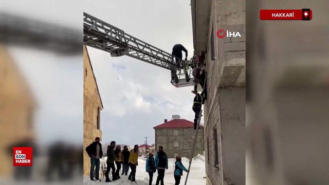 Hakkari Yüksekova’da yürekleri ağza getiren kaza