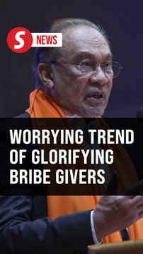 Stop glorifying those who give bribes, says Anwar