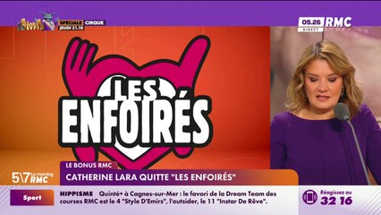 Le bonus RMC : Catherine Lara quitte "Les Enfoirés"  08/12