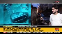 CNN TÜRK bölgede: Küçükçekmece’de yol çöktü, araçlar çukura düştü!