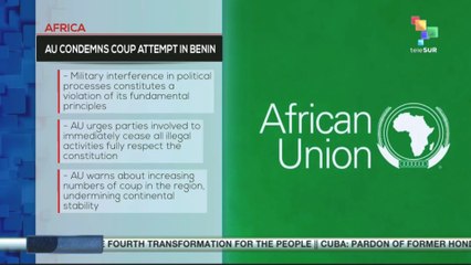 Africa Union condemns attempted coup in Benin