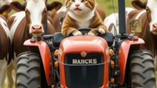 Cat 🐈 Working In Farm