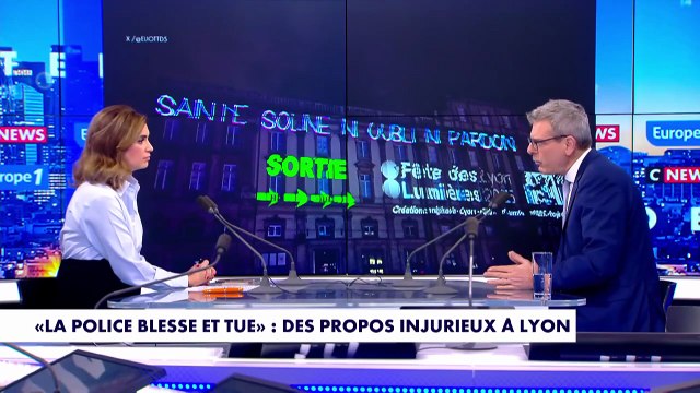 Fête des lumières : «Ces slogans anti-police ont été soutenus par la France insoumise», souligne Thibault de Montbrial