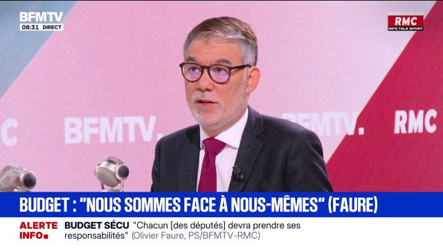 Budget: Devant mon groupe, je plaiderai le fait que nous votions pour ce projet de loi de financement de la Sécurité sociale , affirme Olivier Faure (PS)