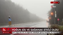 Bolu Dağı'nda sis ve sağanak sebebiyle görüş mesafesi 30 metreye düştü