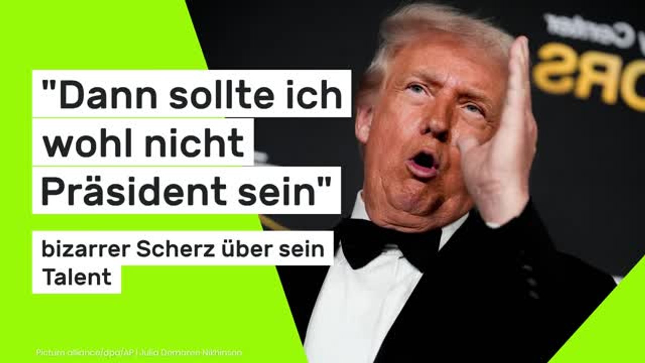 Donald Trump: "Dann sollte ich wohl nicht Präsident sein" - bizarrer Scherz über sein Talent