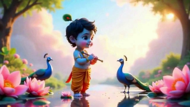 Little Krishna Adventures: Shree Krishna Govind Hare Murari Bhajan & Divine Vrindavan Stories