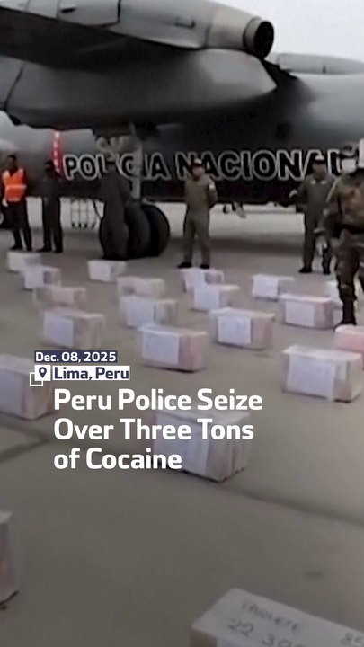 Peru Police Seize Over Three Tons of Cocaine