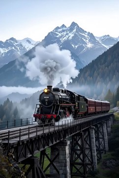 Experience a cinematic slow-zoom shot into the window of a moving train, capturing a bored student staring out into the dark landscape. His face is half-shaded the weather gloomy, and the faint reflections of the passing scenery add to the emotional mood