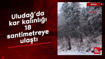 Bursa Uludağ’da kar kalınlığı 18 santimetreye ulaştı