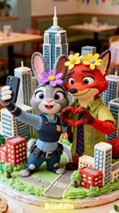 Nick and Judy Zootopia 2 Cake #zootopia2 #zootopia #zootropolis #disney