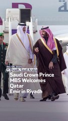 Saudi Crown Prince MBS Welcomes Qatar Emir in Riyadh
