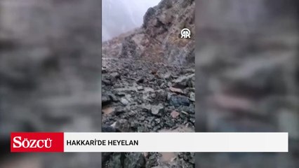 Hakkari'de heyelan nedeniyle kapanan yol ekiplerin çalışmasıyla açıldı
