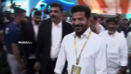 CM Revanth Reddy & Nagarjuna Fun Moment With Robo @ Telangana Rising Global Summit 2025