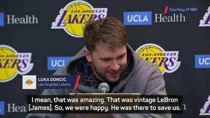 Doncic praises 'vintage LeBron' after Lakers win