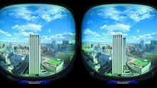 【VR180 3D】＜8倍速1分版＞超立体視!! グランフロント大阪より東側を望む【ゴーグル必須・立体視】