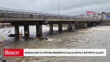 Zonguldak’ta fırtına nedeniyle dalga boyu 4 metreye ulaştı