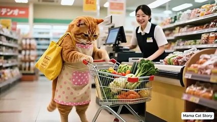 Ginger Kitten Goes Fishing with Papa Cat🎣, Mama Cat Smiles with Flowers🌼  Funny Cat Videos