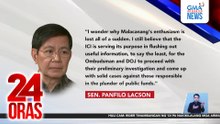 Sen. Lacson, nagtataka sa tila kawalan umano ng gana ng Malacañang para mapalakas ang ICI | 24 Oras